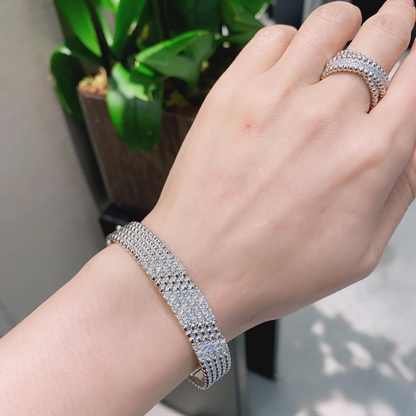 [Sophire Jewelry]  FIVE-ROW DIAMOND BRACELET