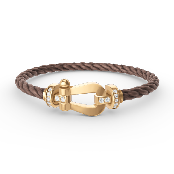 [Sophire Jewelry ]FORCE LARGE HORSESHOE HALF DIAMOND BRACELET GOLD
