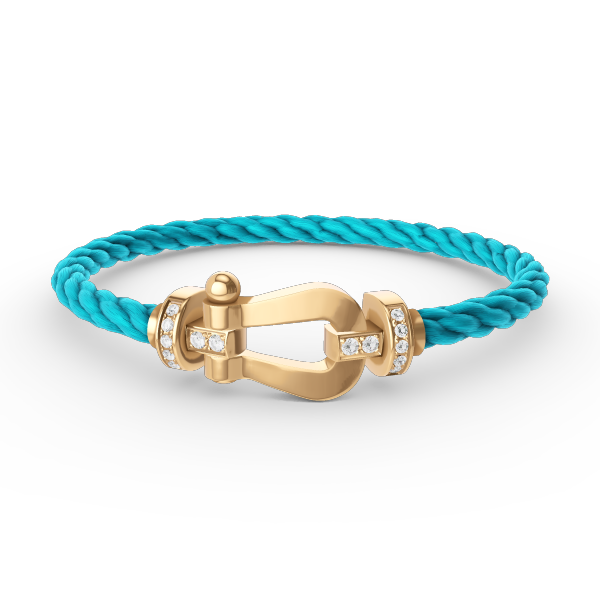 [Sophire Jewelry ]FORCE LARGE HORSESHOE HALF DIAMOND BRACELET GOLD