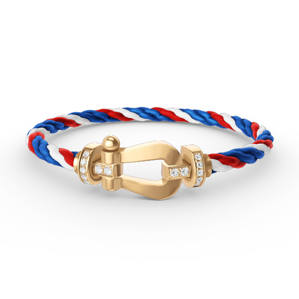 [Sophire Jewelry ]FORCE LARGE HORSESHOE HALF DIAMOND BRACELET GOLD