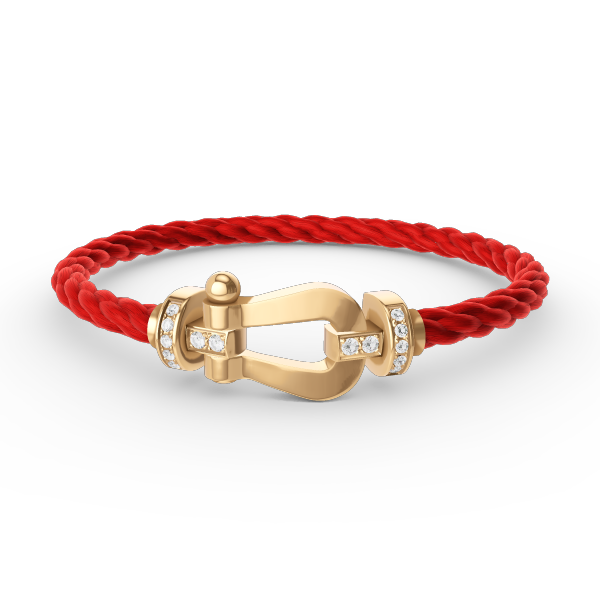 [Sophire Jewelry ]FORCE LARGE HORSESHOE HALF DIAMOND BRACELET GOLD