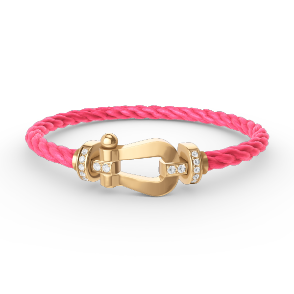 [Sophire Jewelry ]FORCE LARGE HORSESHOE HALF DIAMOND BRACELET GOLD