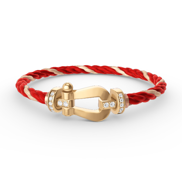 [Sophire Jewelry ]FORCE LARGE HORSESHOE HALF DIAMOND BRACELET GOLD