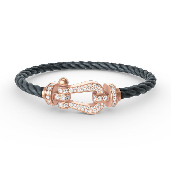 [Sophire Jewelry ]FORCE LARGE HORSESHOE FULL DIAMOND BRACELET ROSE GOLD