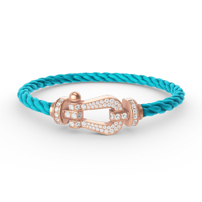 [Sophire Jewelry ]FORCE LARGE HORSESHOE FULL DIAMOND BRACELET ROSE GOLD