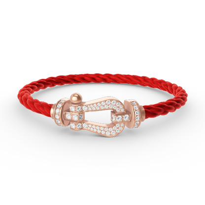[Sophire Jewelry ]FORCE LARGE HORSESHOE FULL DIAMOND BRACELET ROSE GOLD