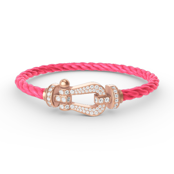 [Sophire Jewelry ]FORCE LARGE HORSESHOE FULL DIAMOND BRACELET ROSE GOLD