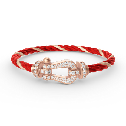 [Sophire Jewelry ]FORCE LARGE HORSESHOE FULL DIAMOND BRACELET ROSE GOLD
