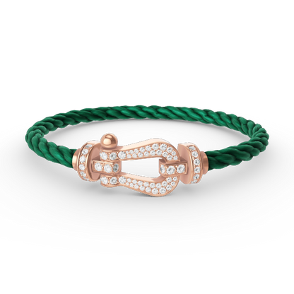 [Sophire Jewelry ]FORCE LARGE HORSESHOE FULL DIAMOND BRACELET ROSE GOLD