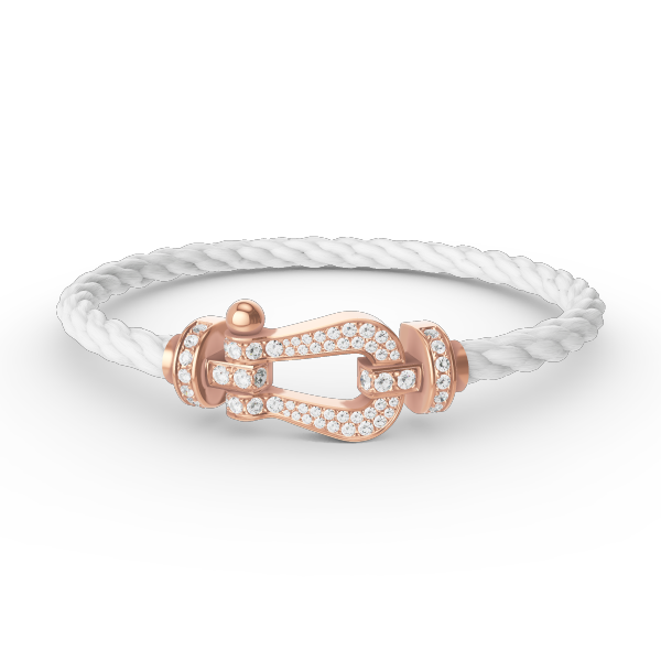 [Sophire Jewelry ]FORCE LARGE HORSESHOE FULL DIAMOND BRACELET ROSE GOLD