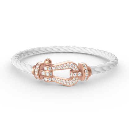 [Sophire Jewelry ]FORCE LARGE HORSESHOE FULL DIAMOND BRACELET ROSE GOLD