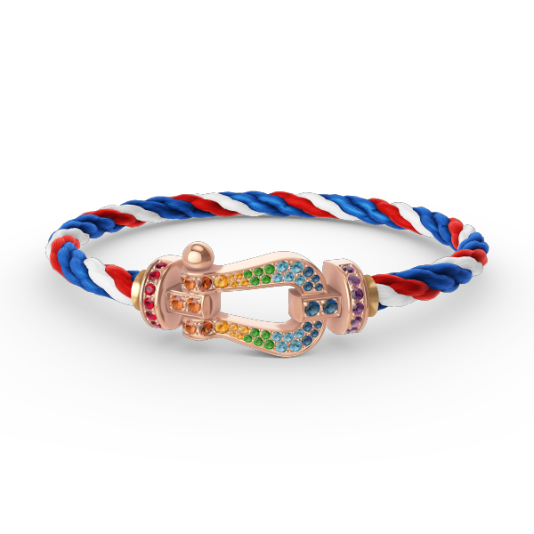 [Sophire Jewelry ]FORCE LARGE HORSESHOE  COLORED DIAMOND BRACELET ROSE GOLD