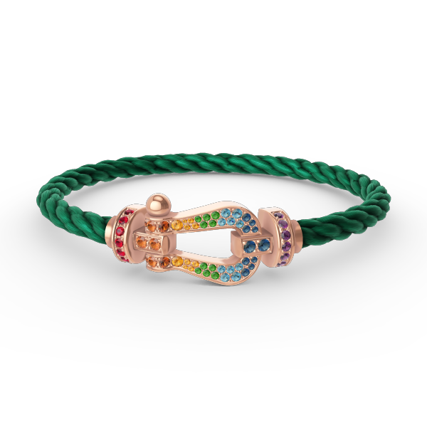 [Sophire Jewelry ]FORCE LARGE HORSESHOE  COLORED DIAMOND BRACELET ROSE GOLD