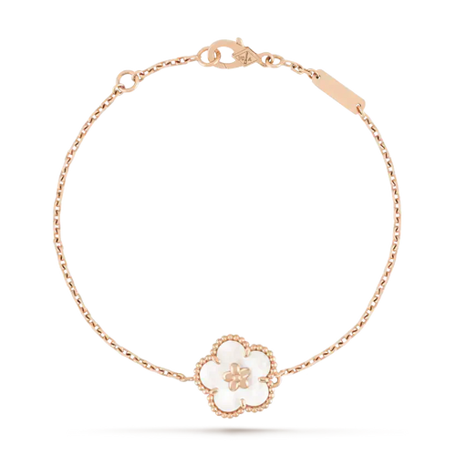 [Sophire Jewelry ]LUCKY WHITE MOP PLUM BLOSSOM  BRACELET