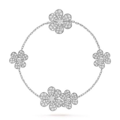 [Sophire Jewelry ]FRIVOLE SILVER 5 FLOWERS BRACELET