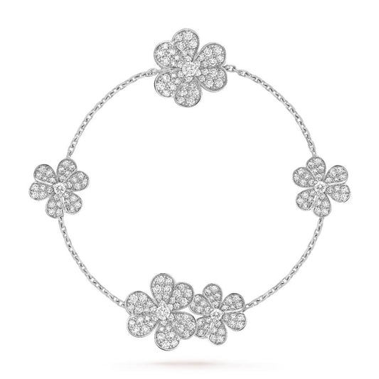 [Sophire Jewelry ]FRIVOLE SILVER 5 FLOWERS BRACELET