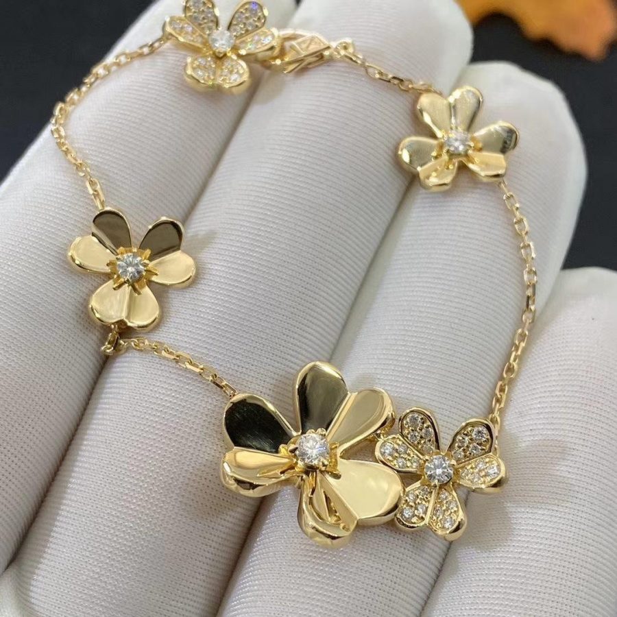 [Sophire Jewelry ]FRIVOLE GOLD 5 FLOWERS BRACELET