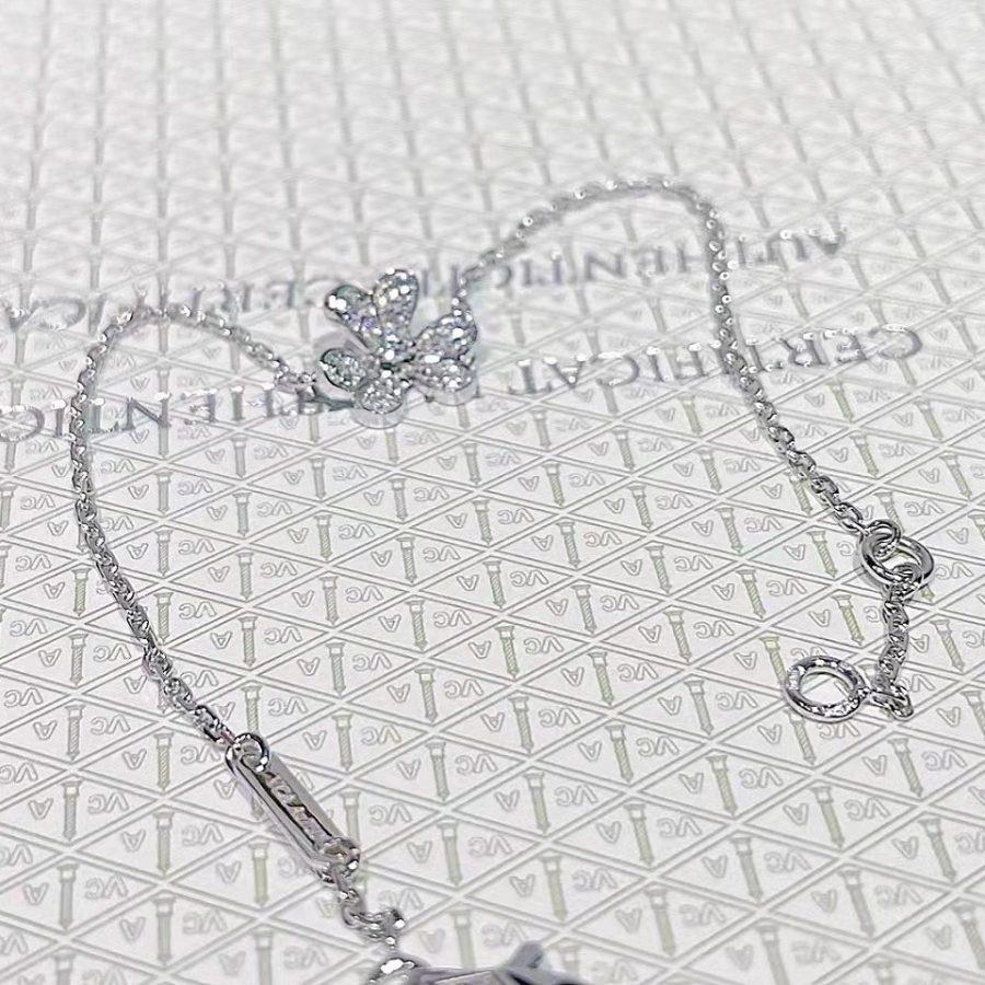 [Sophire Jewelry ]FRIVOLE SILVER FLOWER DIAMOND BRACELET