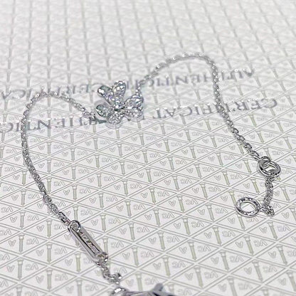 [Sophire Jewelry ]FRIVOLE SILVER FLOWER DIAMOND BRACELET