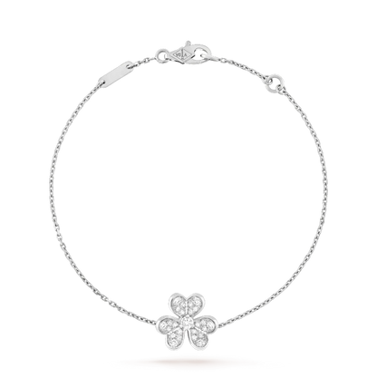 [Sophire Jewelry ]FRIVOLE SILVER FLOWER DIAMOND BRACELET