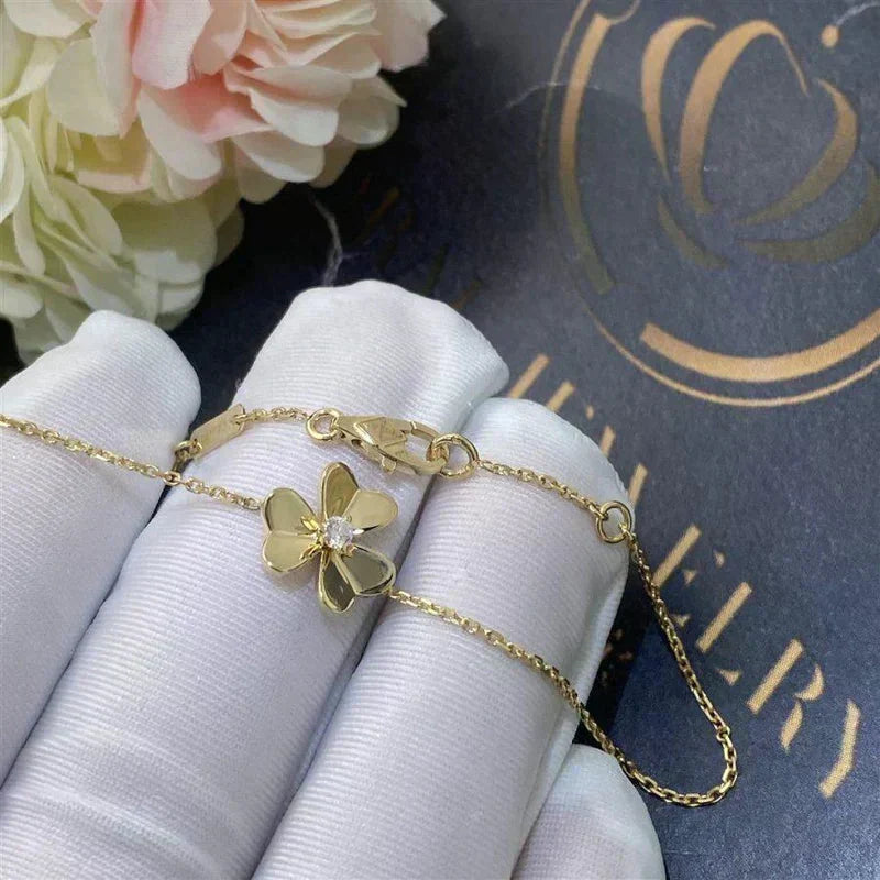 [Sophire Jewelry ]FRIVOLE GOLD FLOWER PINK MALACHITE BRACELET