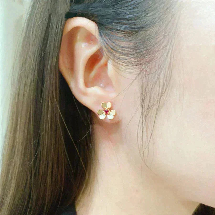[Sophire Jewelry ]FRIVOLE  FLOWER PINK EARRINGS