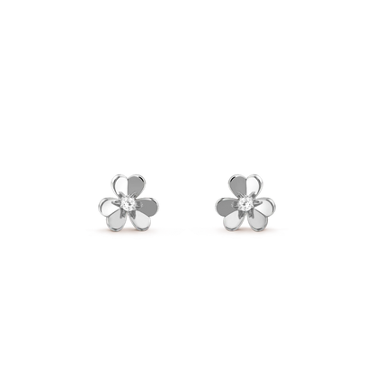[Sophire Jewelry ]FRIVOLE MINI SILVER FLOWER EARRINGS