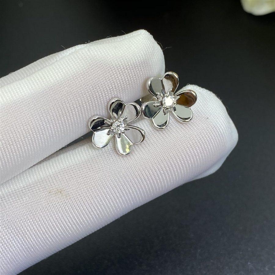 [Sophire Jewelry ]FRIVOLE MINI SILVER FLOWER EARRINGS