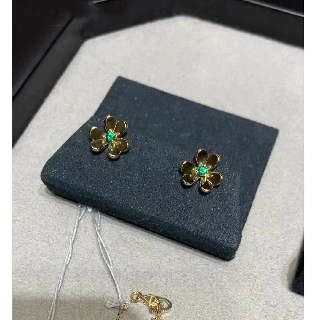 [Sophire Jewelry ]FRIVOLE  FLOWER MALACHITE EARRINGS