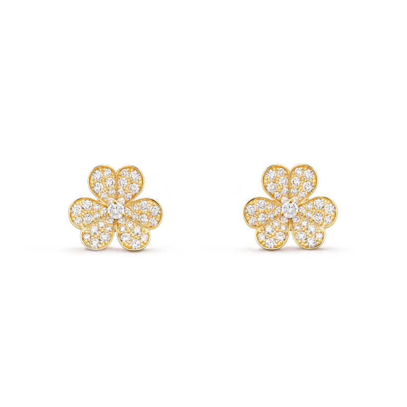 [Sophire Jewelry ]FRIVOLE GOLD FLOWER DIAMOND EARRINGS