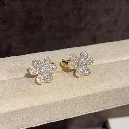 [Sophire Jewelry ]FRIVOLE GOLD FLOWER DIAMOND EARRINGS