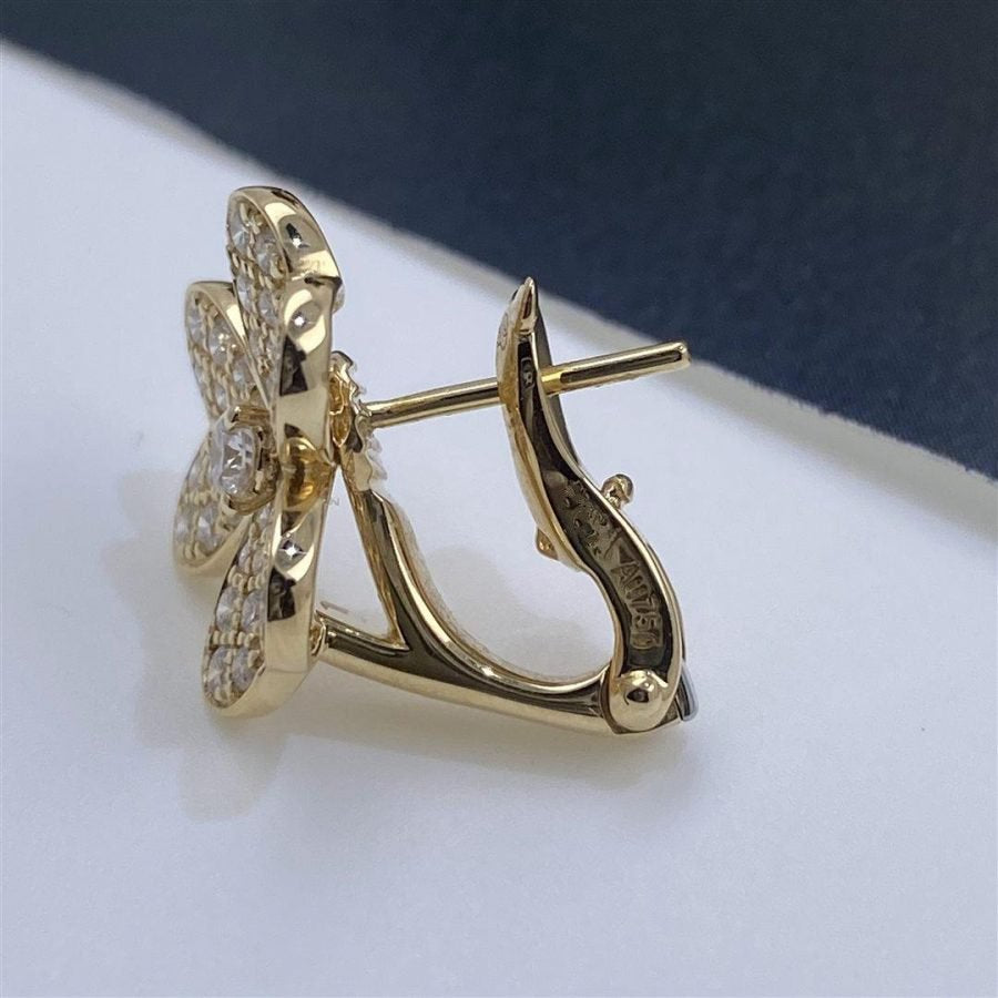 [Sophire Jewelry ]FRIVOLE GOLD FLOWER DIAMOND EARRINGS
