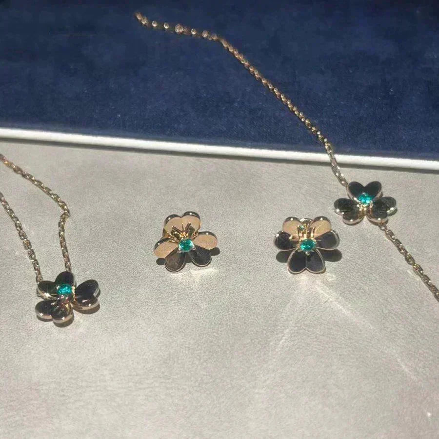 [Sophire Jewelry ]FRIVOLE  FLOWER MALACHITE EARRINGS