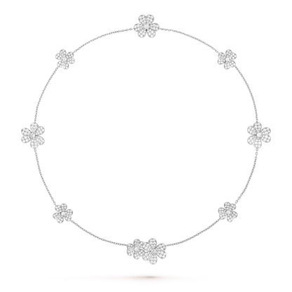[Sophire Jewelry ]FRIVOLE SILVER 9 FLOWERS NECKLACE