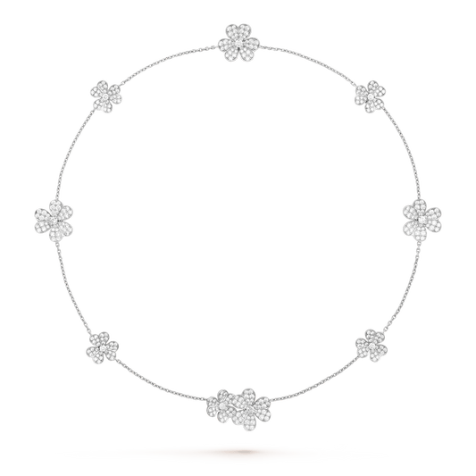 [Sophire Jewelry ]FRIVOLE SILVER 9 FLOWERS NECKLACE