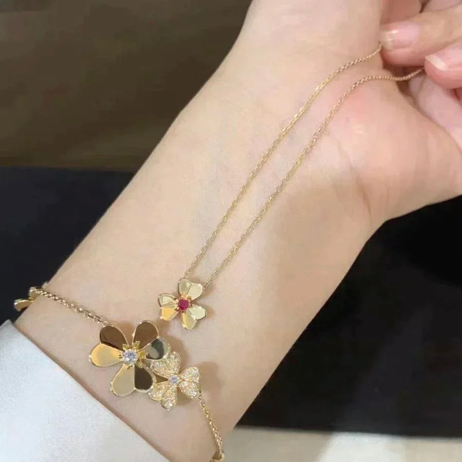 [Sophire Jewelry ]FRIVOLE GOLD FLOWER NECKLACE