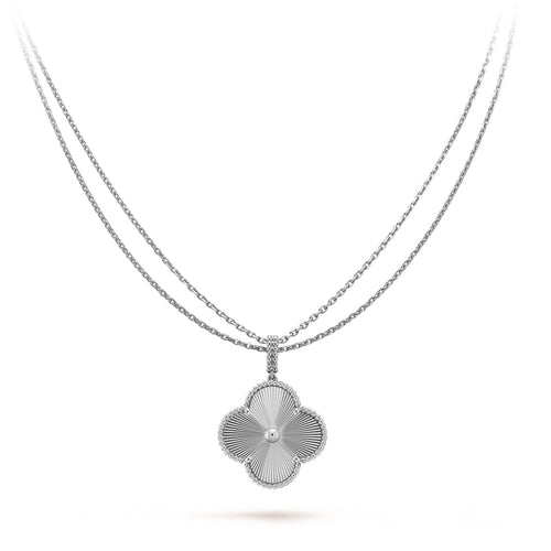 [Sophire Jewelry ]CLOVER 25MM SILVER BIG CLOVER NECKLACE