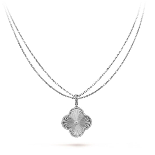 [Sophire Jewelry ]CLOVER 25MM SILVER BIG CLOVER NECKLACE