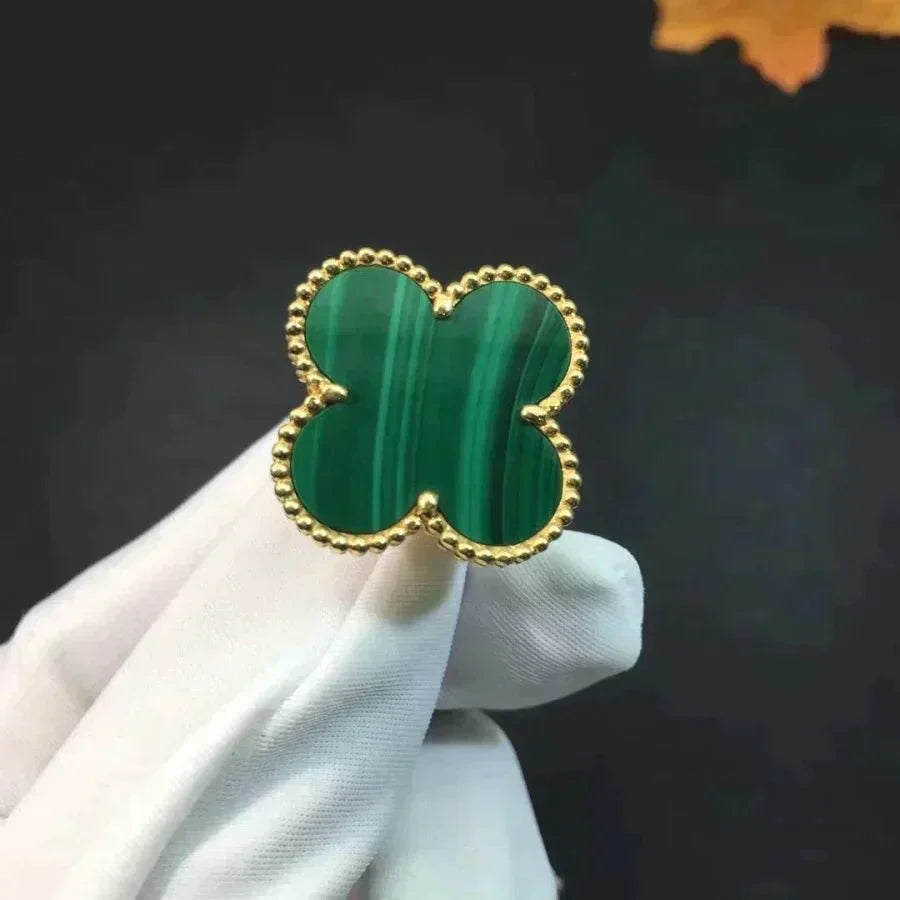 [Sophire Jewelry ]CLOVER MALACHITE RING