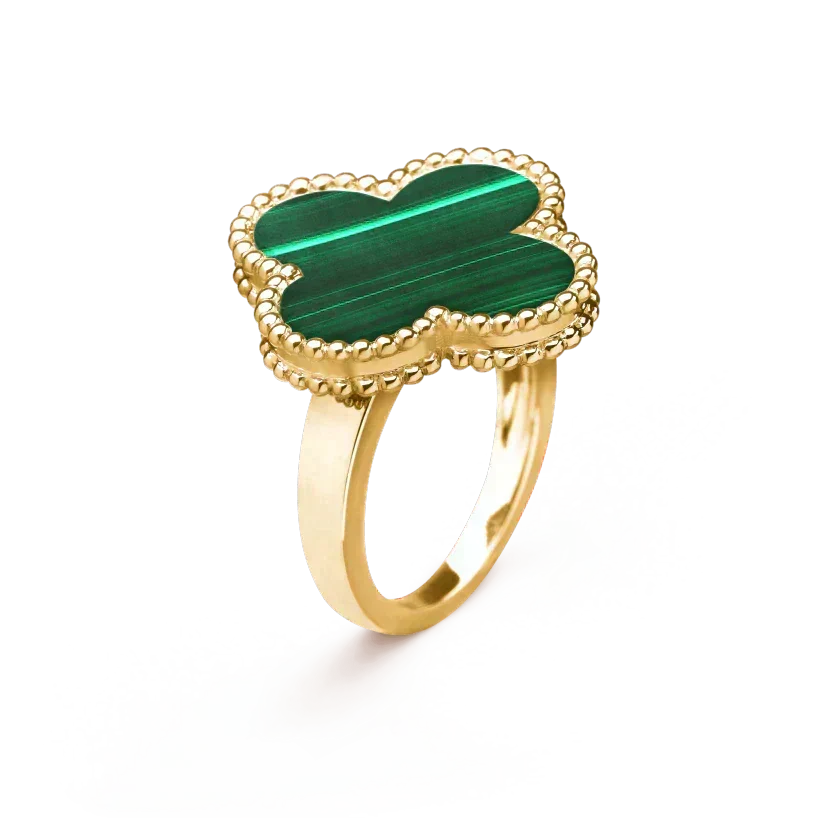 [Sophire Jewelry ]CLOVER MALACHITE RING