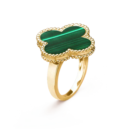 [Sophire Jewelry ]CLOVER MALACHITE RING