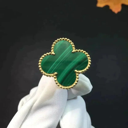 [Sophire Jewelry ]CLOVER MALACHITE RING