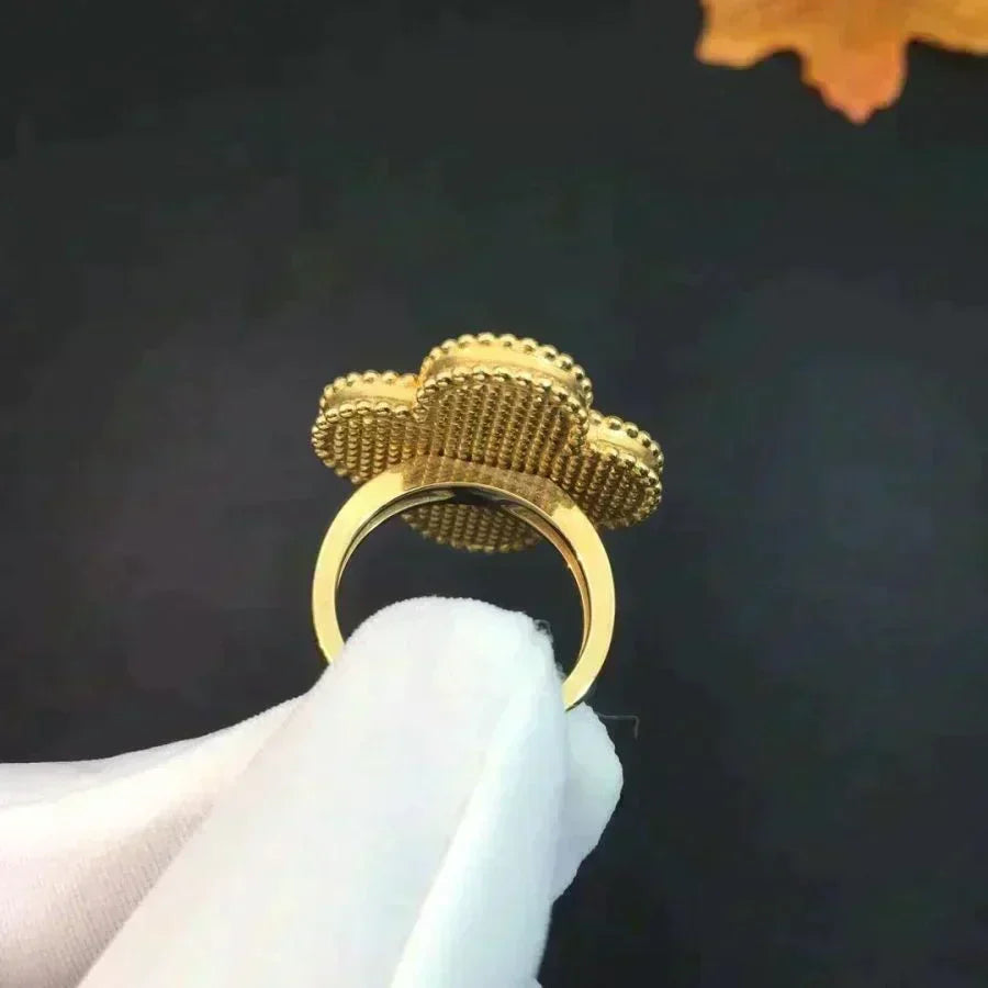 [Sophire Jewelry ]CLOVER MALACHITE RING