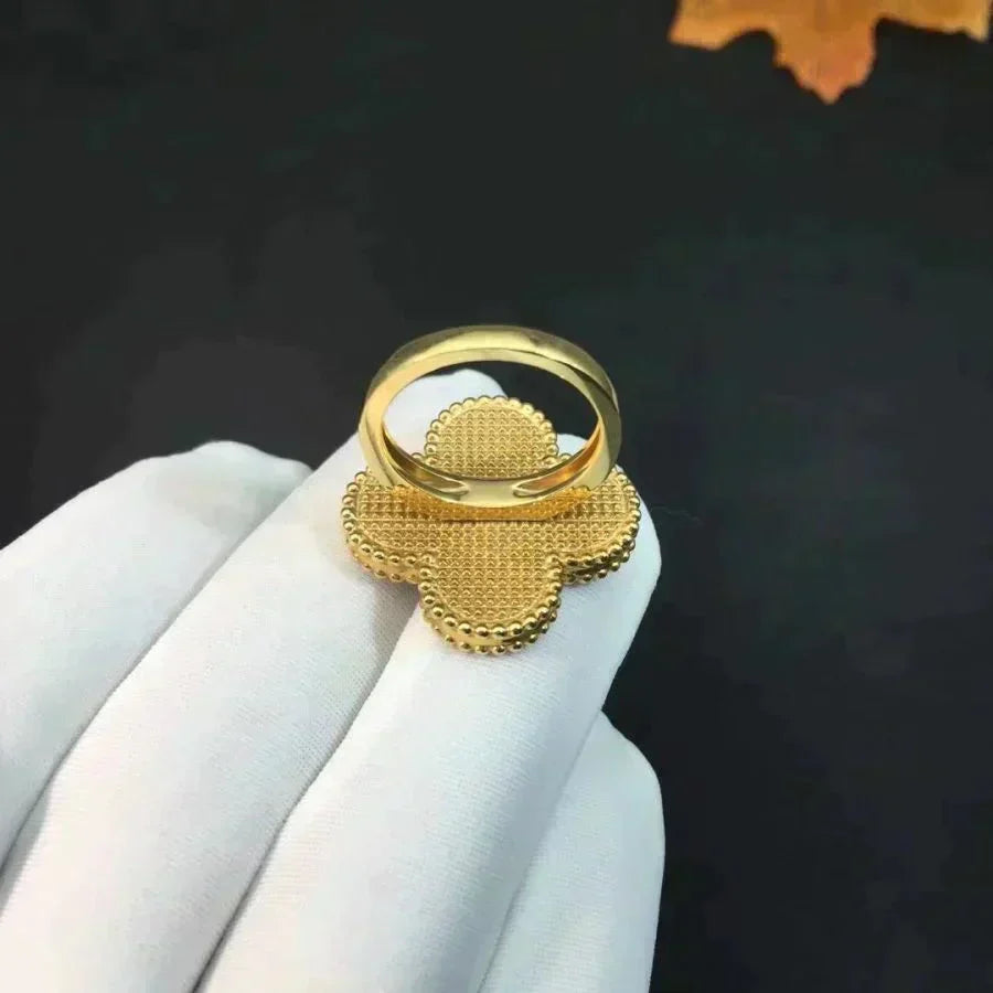 [Sophire Jewelry ]CLOVER MALACHITE RING