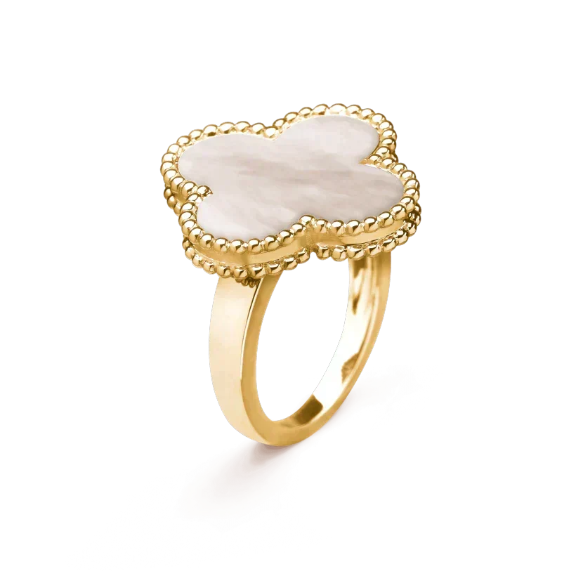 [Sophire Jewelry ]CLOVER WHITE MOP RING