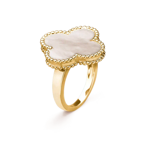 [Sophire Jewelry ]CLOVER WHITE MOP RING