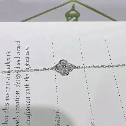 [Sophire Jewelry ]CLOVER  SINGLE FLOWER BRACELET SILVER