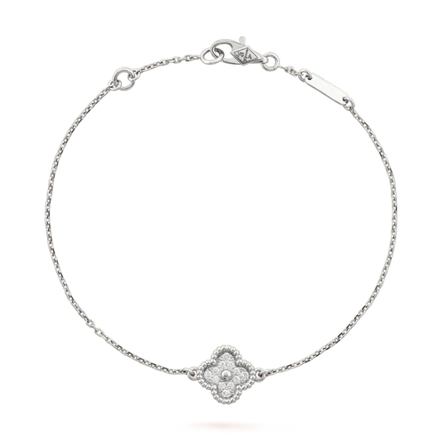[Sophire Jewelry ]CLOVER  SINGLE FLOWER BRACELET SILVER