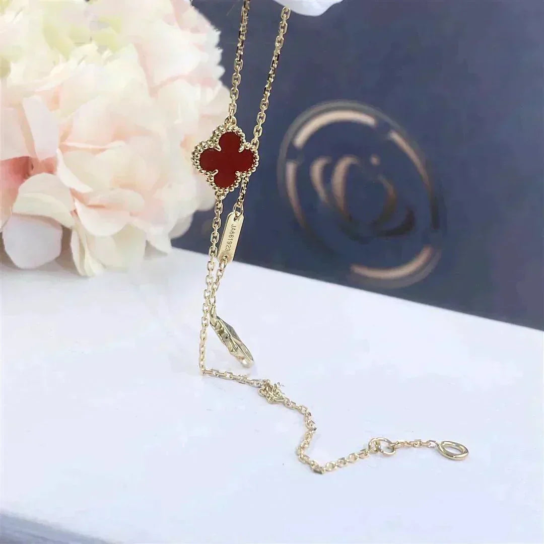 [Sophire Jewelry ]CLOVER  CARNELIAN SINGLE FLOWER BRACELET