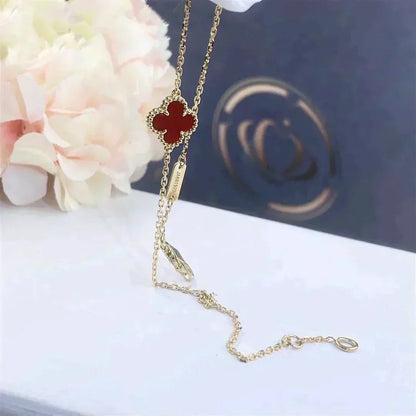 [Sophire Jewelry ]CLOVER  CARNELIAN SINGLE FLOWER BRACELET